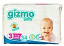 Подгузники Gizmo №3 4-9кг 34шт