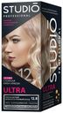 Крем-краска Studio Professional Ultra для волос ультрасветлый серебристо-розовый блонд № 12.8 115 г