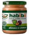 Пюре Habibi Яблоко и слива с 5мес 100г