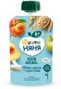 Пюре «Фруто Няня» из яблок и персиков со злаками с 6 мес., 90 г