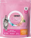 Корм сухой Purina ONE с курицей и цельными злаками для котят, 750г