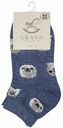 Носки детские Гранд цвет: синий меланж, рисунок: тюлень, размер 20-22 (32-34)