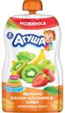 Агуша Пюре фруктовое из Яблока,Банана,Клубники и Киви 90г Пауч для детского питания
