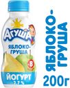Йогурт «Агуша» Яблоко-Груша 2.7%, 200 г
