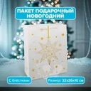 Пакет подарочный новогодний, Снежное кружево, 32х26х10 см, в ассортименте