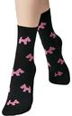 Носки женские рисунок собачки, цвет черный, 25-27р-р
