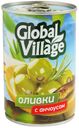 Оливки Global Village с анчоусом 120 г