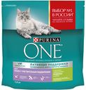 Корм сухой Purina One с индейкой и рисом для кошек, 1.5кгг
