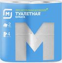 Туалетная бумага Магнит 2 слоя 4 рулона белая