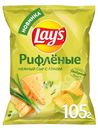 Чипсы Lay's Нежный сыр с луком рифленые, 105г
