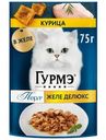 Корм для кошек Гурмэ перл желе де-люкс с курицей, 75г
