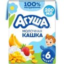 Каша Агуша Вставай-ка рисово-кукурузная с бананом и земляникой молочная с 6 мес. 200мл