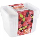 Контейнеры для заморозки ягод, овощей, фруктов Хозяюшка Мила 1500 мл, 5 шт.