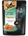 Корм для взрослых кошек Sheba ломтики в соусе кролик и индейка, 75г