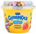 Йогурт Савушкин СуперКид Клубника с шоколадными конфетами 2%, 103 г