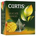 Чай зеленый Curtis Delicate mango ароматизированный в пирамидках 1,8 г x 20 шт