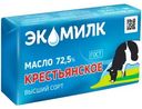 Масло Экомилк Крестьянское сливочное 72.5% БЗМЖ 160г