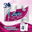 Бумажные полотенца, Papia, 3 слоя, 4 рулона, в ассортименте
