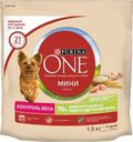 Корм сухой Purina One Моя Собака Любитель поесть индейка-рис для взрослых собак мелких пород 1.5кг