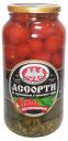 Ассорти овощное «Скатерть-Самобранка» из корнишонов и томатов черри, 1,415 л