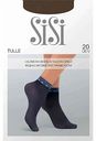 Носки женские SiSi Tulle с эффектом тюля и лентой цвет: capuccino/капучино размер: единый, 20 den