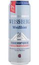 Пиво безалкогольное WeissBerg пшеничное светлое нефильтрованное, 0,45л