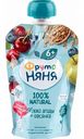 Пюре ФрутоНяня Яблоко и ягоды с овсянкой, с 6 месяцев, 90 г