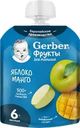 Пюре фруктовое GERBER Яблоко и манго, с 6 месяцев, 90г