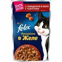Корм для кошек Felix Sensations с говядиной и томатами в желе, 85 г