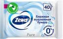 Бумага туалетная влажная ZEWA Пьюр без аромата, 40шт