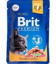 Корм для кошек Brit Premium Лосось и форель в соусе, 85 г