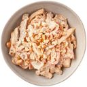 Салат с говяжьей печенью шампиньонами и грецким орехом, 180г