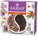Чай черный AKBAR с чабрецом и облепихой в пакетиках, 100х1,5 г