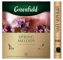 Чай черный Greenfield Spring Melody с чабрецом и мятой в пакетиках, 100х1,5 г