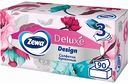 Салфетки бумажные косметические Zewa Deluxe Design в ассортименте 3 слоя, 90 шт.