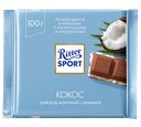 Шоколад Ritter Sport молочный с кокосовой начинкой, 100 г
