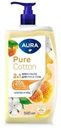 Крем-мыло Aura Pure Cotton Хлопок и мед 2в1 500мл