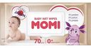 Влажные салфетки детские Momi с рождения, 70 шт.