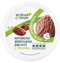 Мороженое Шоколадное Джелато с пеканом молочное 6% Зелёная Линия, 300г