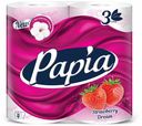 Туалетная бумага Papia Strawberry Dream 3 слоя 4 рулона