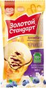 Мороженое пломбир Золотой Стандарт ванильный с черникой стаканчик 12%, 89г