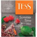 Чай Tess Summer чёрный малина-шиповник-гибискус в пирамидках, 20х2г