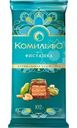 Шоколад Комильфо Фисташка, арахис, с вафлей молочный и белый 102г