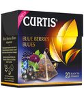 Чай Curtis Blue Berries blues чёрный чёрная смородина-ежевика-черника-василёк в пакетиках, 20х1.8г