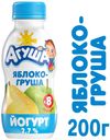 Йогурт детский «Агуша» яблоко-груша 2,7%, 200 г