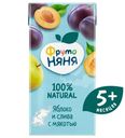 Нектар ФрутоНяня яблочно-сливовый с мякотью, 200мл