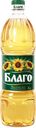 Масло подсолнечное БЛАГО, Рафинированное дезодорированное, 1л