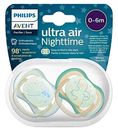 Соска-пустышка силиконовая светящаяся Philips Avent Ultra Air Nighttime Звезда/сова, с рождения до 6 месяцев, 2 шт.