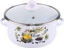 Кастрюля HOMECLUB Enamel, деколь, в ассортименте, 2.7л