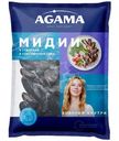 Мидии в створках Agama в собственном соку варёно-мороженые, 450г